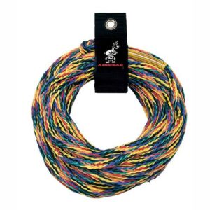 Colorful braided rope with black strap