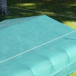Protective tarp with support ropes