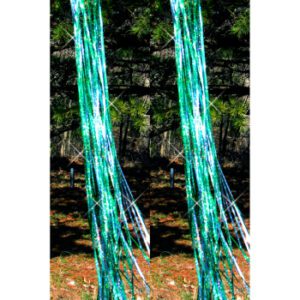 Sparkling tassels with trees in background