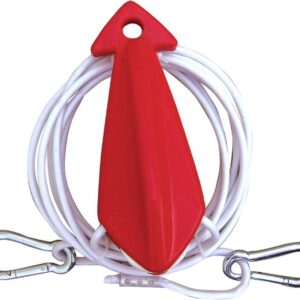 Red anchor line with clips