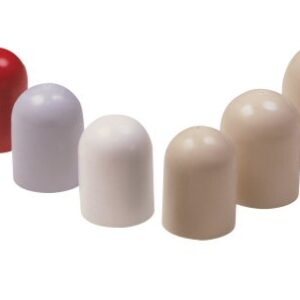 Colorful dome-shaped objects in a row