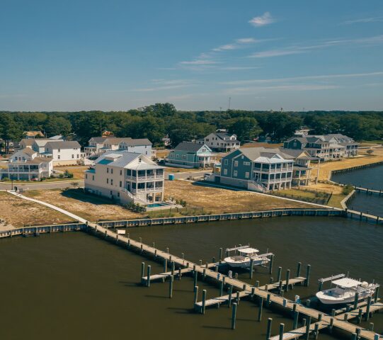 Residential area near the water's edge